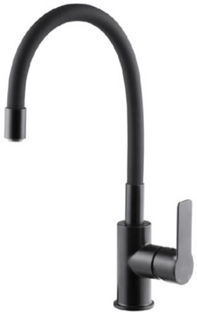 KFA bateria kuchenna stojąca z elastyczną wylewką Rumba Black, czarny 6553-915-81