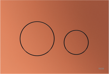 Tece przycisk spłukujący do WC TECEloop z tworzywa, czerwony brąz metaliczny 9240937