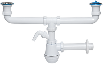 Instadrain syfon zlewozmywakowy, butelkowy 50mm, 2-komory 1232