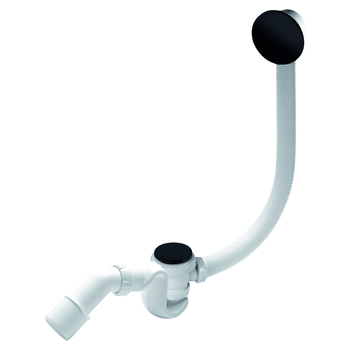 Wirquin syfon wannowy samoczyszczący quick-clac, czarny mat 30724120