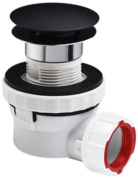 Wirquin syfon umywalkowy Nano quick-clack, czarny mat 30723978