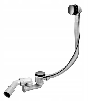 McAlpine zestaw odpływowo-przelewowy wannowy, odejście 40/50mm, mechanizm autom. pokrętło ABS chrom HC31M-N1