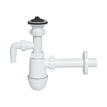 Instadrain syfon do umywalki butelkowy, metalowe sitko, wyjście: pralka, odpływ fi 32 mm 1227