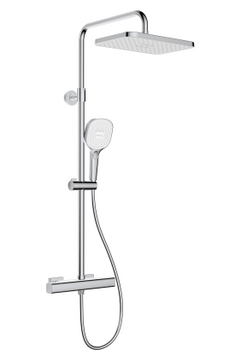 KFA deszczownia z baterią natryskową termostatyczną, ścienną Malaga, chrom 5756-910-00