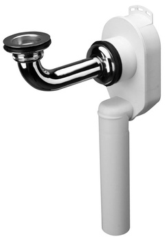 McAlpine syfon podtynkowy 1 1/4" x 50mm, z przedłużką 250mm, chrom, dla niepełnosprawnych SUP-CB