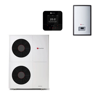 Saunier Duval pakiet OZE: pompa ciepła GeniaAir Mono HA 10-6 O + stacja hydrauliczna HE 9-6 WB + regulator SRC 720 550010044305