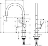 Hansgrohe bateria kuchenna stojąca 220 Eco 1jet Talis M54, czarny matowy 72843670