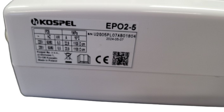 WYPRZEDAŻ: Kospel elektryczny przepływowy podgrzewacz wody EPO2-5 5,5kW/230V~ EPO2-5.PL