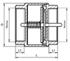 KFA zawór zwrotny do wody z mosiężnym grzybkiem 1/2" 710-010-15
