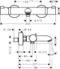 Hansgrohe bateria termostatyczna wannowa Ecostat Comfort, montaż natynkowy 13114990