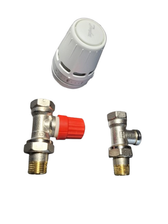 WYPRZEDAŻ: Danfoss zestaw prosty z głowicą Regus®, zawór RA-N i odcinający RLV-S 015G5304