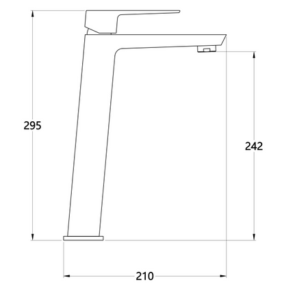 Invena bateria umywalkowa wysoka Paros, czarny BU-09-W04-A