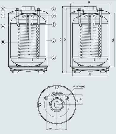 Ariston zasobnik BCH 160 EE ze stojakiem 3060754