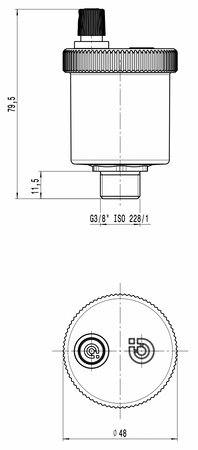 Caleffi odpowietrznik automatyczny MINICAL, seria 5020, 3/8" GZ 502030