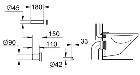 Grohe zestaw odpływowy do WC 37311K00