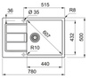 Franke zlewozmywak jednokomorowy Sirius 2.0 S2D 611-78 XL onyx tectonite 143.0618.577