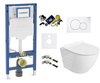 Zestaw Duofix Concept stelaż podtynkowy Geberit do WC z przyciskiem Sigma 01 biały alpin + miska WC z deską Lavita S009