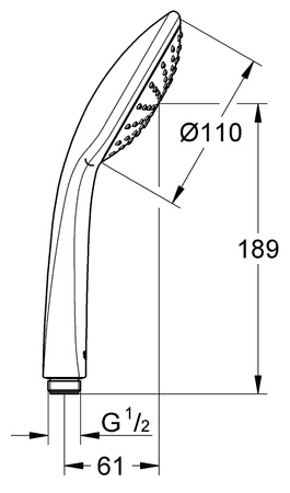 Grohe słuchawka prysznicowa Euphoria 110 Mono, chrom 27265000