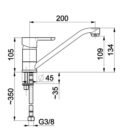 KFA bateria GRANAT zlewozmywakowa stojąca 5523-915-00