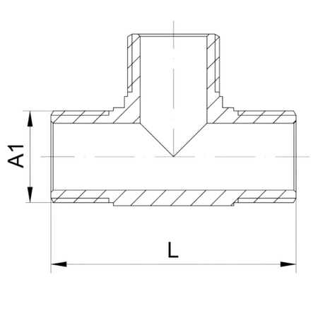 Diamond trójnik Y, mosiądz ZZ 1/2" K-133.TRÓJ.15.Y.ZZ
