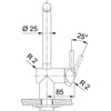 Franke bateria kuchenna z wyciąganą wylewką Atlas Neo pull-out, czarna stal szlachetna 115.0550.427