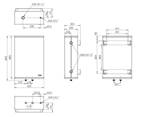 Afriso zbiornik buforowy ABT 50 6805000