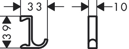 Hansgrohe wieszak na ręcznik wąski, czarny matowy 27929670