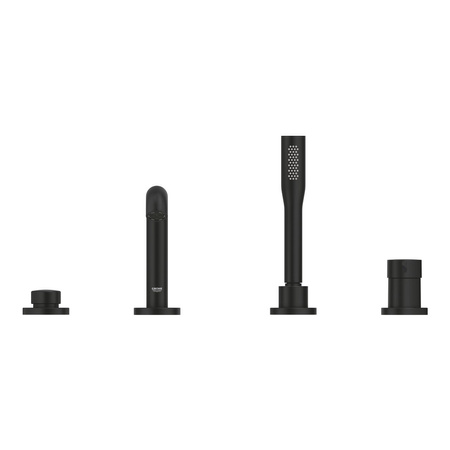 Grohe 4-otworowa bateria wannowa Essence czarny 25251KF1