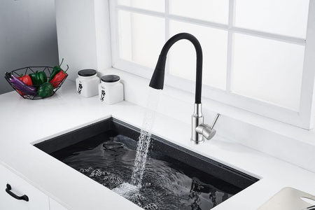 Invena bateria kuchenna Gabi, inox/czarny BZ-87-043-L
