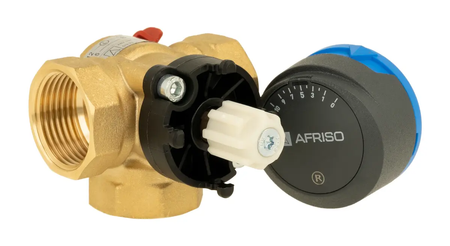 Afriso zawór mieszający 3-drogowy obrotowy ARV 384 Vario ProClick + siłownik elektryczny ARM 343 ProClick, DN25, Rp1", Kvs 4,5-12 1338454