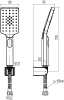Valvex zestaw natryskowy punktowy, 3-funkcyjny Loft, chrom 2432900