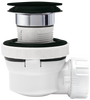 Wirquin syfon umywalkowy Nano quick-clack, czarny mat 30723978