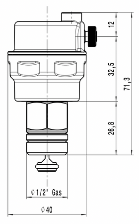 Caleffi odpowietrznik automatyczny z zaworem stopowym ROBOCAL 1/2" GZ 502543