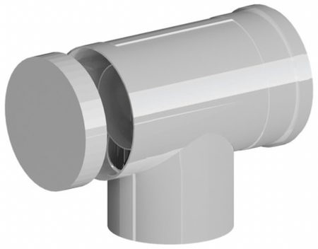 Ricom kolano koncentryczne PP-AL 87° DN 60/100 z rewizją z uszczelką EPDM PP60/100RB