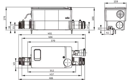 Wilo kompaktowa pompa DrainLift MINI3-XXS-EF 6095126