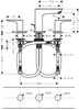 Hansgrohe Talis E 3-otworowa bateria umywalkowa z cięgłem 71733990