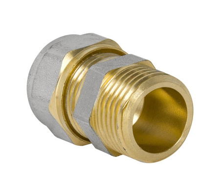 Diamond łącznik ZŁ-CH, PEX-AL-PEX, mosiądz 1/2"x16 FTN-001.1/2x16.ZŁ.CH
