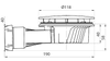 Wirquin odpływ brodzikowy Slim+ fi 90 mm, czarny mat 30724079