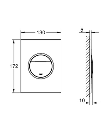 Grohe przycisk Nova Cosmopolitan S, cool sunrise 37601GL0