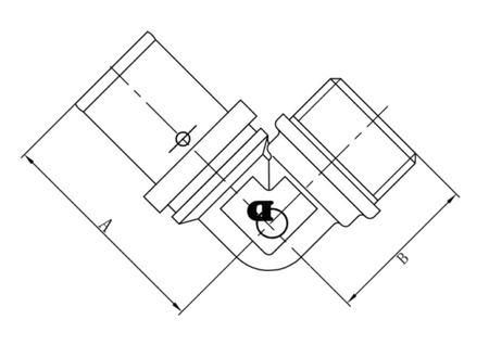 Diamond kolano zaprasowywane KOL-CH PEX-AL-PEX z mosiądzu 1/2"x16 FZZ-004.1/2X16.KOL-C