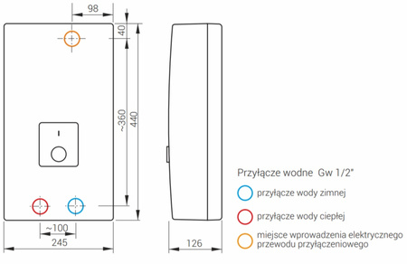 Kospel podgrzewacz PPH3-12.PL trójfazowy z załączaniem hydraulicznym 12kW PPH3-12.PL