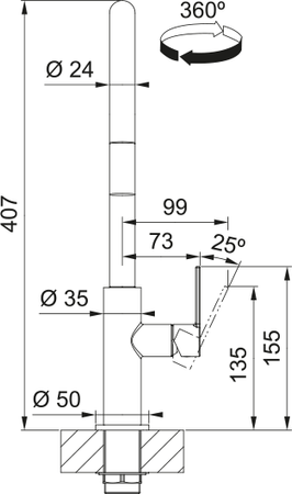 Franke bateria kuchenna Maris Slim J pull-out, czarny mat 115.0728.389