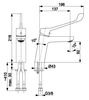 KFA bateria umywalkowa stojąca z uchwytem medycznym MEDICO NEW chrom 4732-885-00