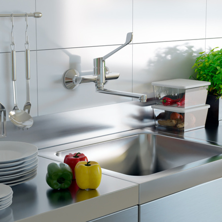 KFA bateria kuchenna ścienna z uchwytem medycznym MEDICO NEW chrom 4730-980-00