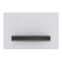 Geberit przycisk uruchamiający Sigma 50, przedni, biały, przyciski: czarny chrom 115.671.11.2