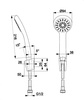 KFA natrysk punktowy kompletny Sparc, chrom 841-251-00