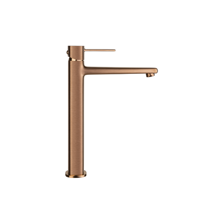 Invena bateria umywalkowa wysoka Glamour, miedź BU-02-W14-V