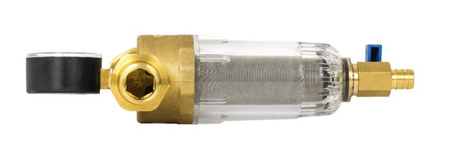 Diamond komplet filtr mechaniczny z płukaniem wstecznym z manometrem i zaworem spustowym DN25 1" ART.350-25