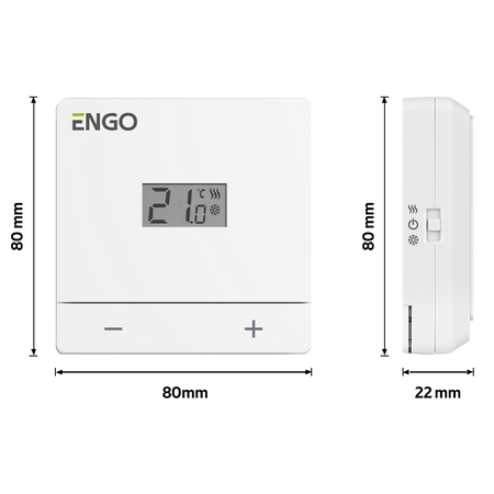 Engo regulator temperatury, 24V, dobowy, natynkowy, biały EASY-24W