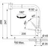Franke bateria kuchenna Atlas Neo pull-out spray stal szlachetna 115.0521.441